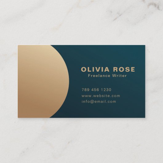 金ゴールド高級モダンプロフェッショナル名刺 名刺 (裏面)