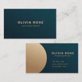 金ゴールド高級モダンプロフェッショナル名刺 名刺 (正面/裏面)