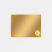 金ゴールド高級モノグラムF ポストイット (正面)