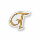 金ゴールド高級モノグラムT シール (正面)