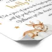 金ゴールド魅力的天の赤ちゃんシャワー腹ゲーム ポスター (角)