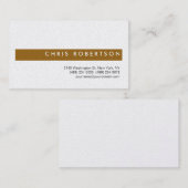 金ゴールド魅力的魅力的な茶色の名刺 名刺 (正面/裏面)