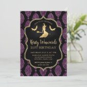 金ゴールド魔女とハロウィーンダマスク21歳の誕生日 招待状 (スタンド正面)