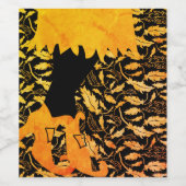 金ゴールド魔女 ワインラベル (シングルラベル)