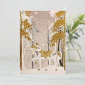 金ゴールド魔法の雪の森ユニコーン自然 シーズンカード (スタンド正面)