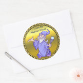 金ゴールド魔法魔術師の魔術師パープルウィザード ラウンドシール (封筒)