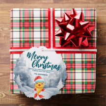 金ゴールド魚おもしろいメリークリスマスツリー雪ホリデーパーティー