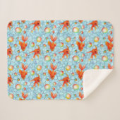 金ゴールド魚と石鹸の泡 シェルパブランケット (正面(横))