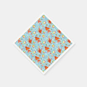 金ゴールド魚と石鹸の泡 スタンダードカクテルナプキン (角)