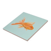 金ゴールド魚の水彩熱帯水泳用海 タイル (側面)