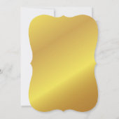 金ゴールド魚パーティー誕生日招待状 (裏面)