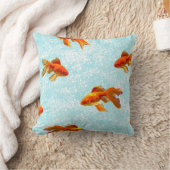 金ゴールド魚 クッション (ブランケット)