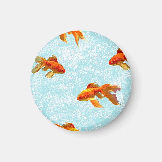 金ゴールド魚 マグネット (正面)