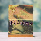 金ゴールド鮮やかパーティーウェルカムサイン アクリルサイン (ニュートラル)