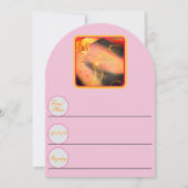 金ゴールド鮮やかブライダルシャワー招待 招待状 (裏面)