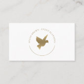 金ゴールド鳥のロゴ 名刺 (正面)