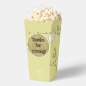 金ゴールド鳥の赤ちゃんシャワーお願いボックス フェイバーボックス (はじけた状態)