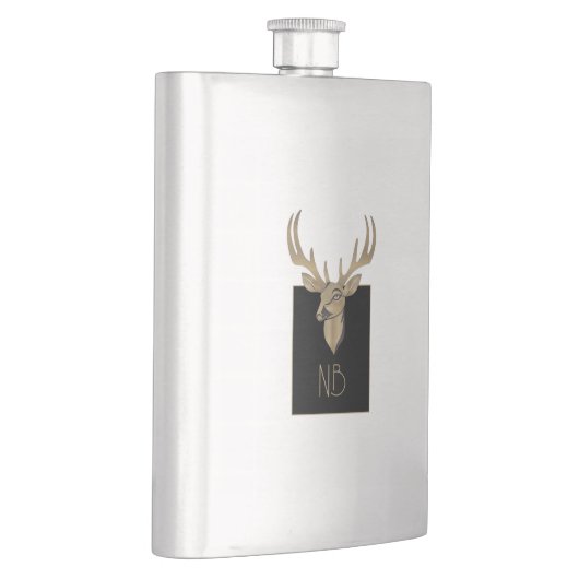 金ゴールド鹿の頭 フラスク (右)