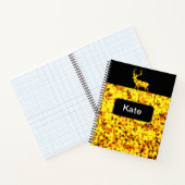 金ゴールド鹿の飛び散絵を描り ノートブック (内部)