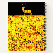 金ゴールド鹿の飛び散絵を描り ノートブック (裏面)