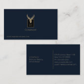 金ゴールド鹿ヘッド名刺 名刺 (正面/裏面)