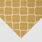 金ゴールド黄と白のクローバー 薄葉紙 (詳細)