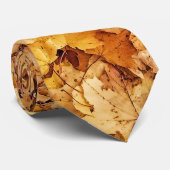 金ゴールド黄秋カエデ葉ス ネクタイ (ロール)