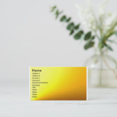 金ゴールド黄色く明白なプロフィールカード 名刺 (スタンド正面)