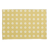 金ゴールド黄色と白のバターカップ花 枕カバー (正面右)