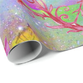金ゴールド黄色の紫の緑のキラキラ ラッピングペーパー (ロールコーナー)