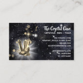 *~*金ゴールド黄色の結晶暗い夜空星 名刺 (裏面)