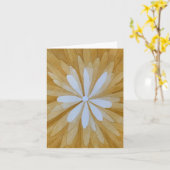 金ゴールド黄色の花のバースト空白の – 折り返し挨拶 カード (黄色い花)