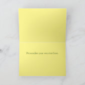 金ゴールド黄色の花，庭のフローラ,自然シーン カード (内部)