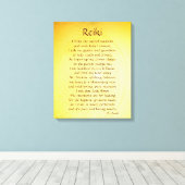 金ゴールド黄色霊気治癒つながり詩 キャンバスプリント (インサイチュ (ウッドフロア))