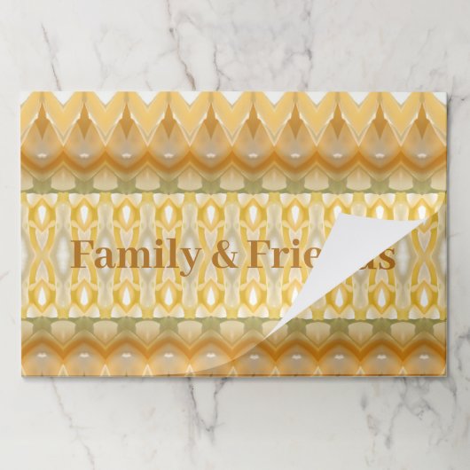 金ゴールド黄色（白） ペーパーパッド (折り畳み)