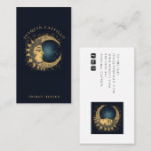 金ゴールド黒エレガント天空名刺 名刺 (正面/裏面)