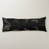 金ゴールド黒フローラ ボディピロー (裏面)