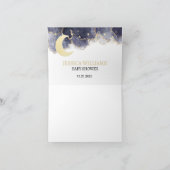 金ゴールド黒ムーンナイトベビースシャワー サンキューカード (内部)