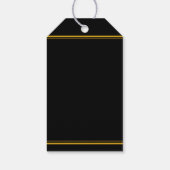 金ゴールド黒人卒業祝い卒業 ギフトタグ (裏面)