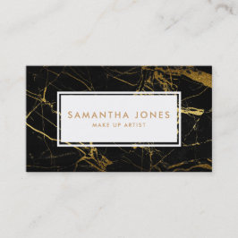 金ゴールド黒大理石メイクアップアーティスト名刺 名刺
