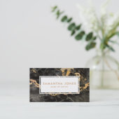 金ゴールド黒大理石メイクアップアーティスト名刺 名刺 (スタンド正面)