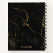 金ゴールド黒大理石 ノートブック (裏面)