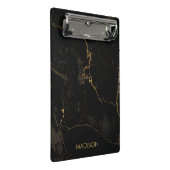 金ゴールド黒大理石 ミニクリップボード (アングル)