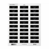 金ゴールド黒差出人住所ラベル ラベル (フルシート)