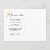 金ゴールド黒日没ヒトデがフロリダに移った 案内ポストカード (裏面)