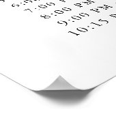 金ゴールド黒歓迎イベント結婚標識 ポスター (角)