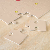 金ゴールド黒猫の庭の花 ジグソーパズル (側面)