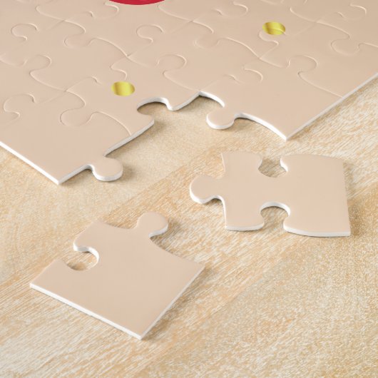 金ゴールド黒猫の庭の花 ジグソーパズル (側面)