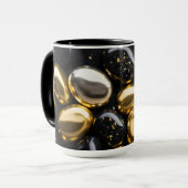金ゴールド黒石 マグカップ (正面左)