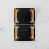 金ゴールド黒華美フローラサンキューカード サンキューカード (内部)